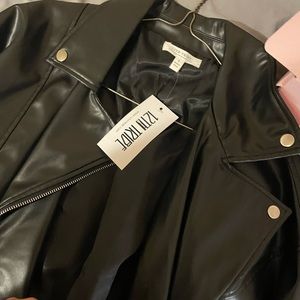 Brand new 12th tribe “til death” leather jacket. Size large
